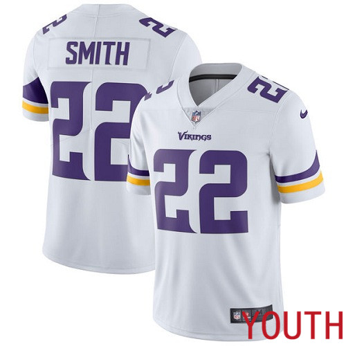 Minnesota Vikings #22 Limited Harrison Smith White Nike NFL Road Youth Jersey Vapor Untouchable